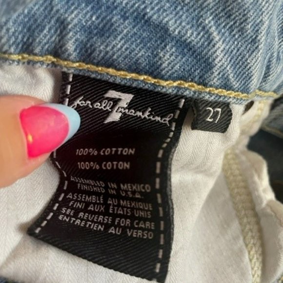 7 FOR ALL MANKIND Josefina Distressed Studded Boyfriend Jeans - Picture 8 of 8